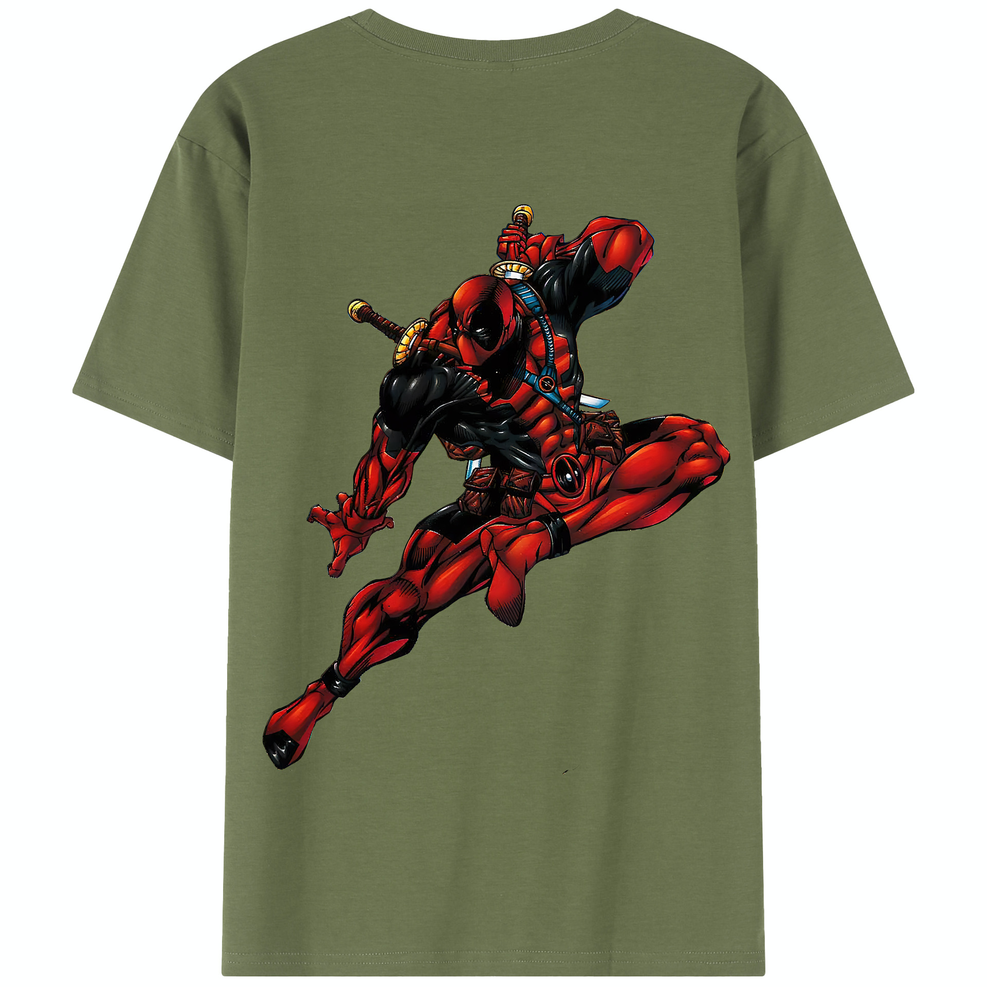 （画像用） Deadpool デッドプール 綿100％半袖Tシャツ（背面プリント）